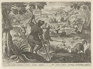 Otter Hunt by Philips Galle