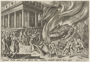 Jehu Destroys the Temple and the Image of Baal by Philips Galle