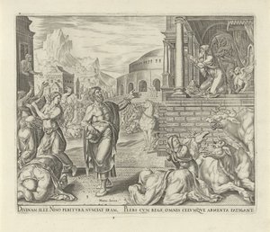 Jonah Predicts the Fall of Nineveh (History of Jonah) by Philips Galle