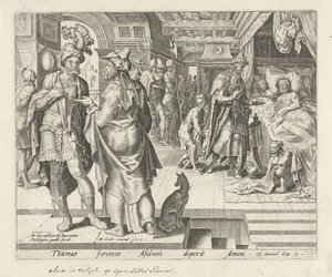 Jonadab Advises Amnon (History of Tamar and Amnon) by Philips Galle