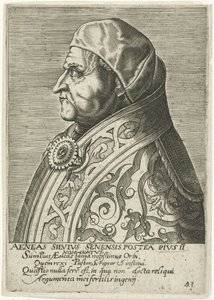 Portrait of Pope Pius II by Philips Galle