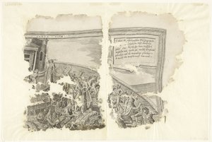 Upper Right Corner of a Print of the Scene of Cebes by Philips Galle