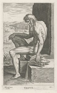 River God Tagus by Philips Galle