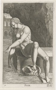 River Nymph Styx, Stream and Water Nymphs, Nimpharum oceanitidum, ephydridum potamidum naiadum by Philips Galle