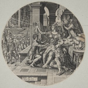 Samson and Delilah by Philips Galle