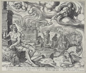 The Lord Answering Job by Philips Galle