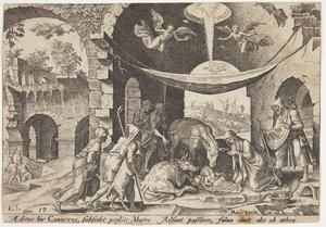 The Adoration of the Shepherds by Philips Galle