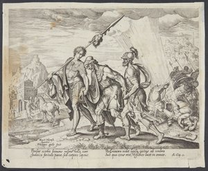 The Blind Saul Led to Damascus by Philips Galle