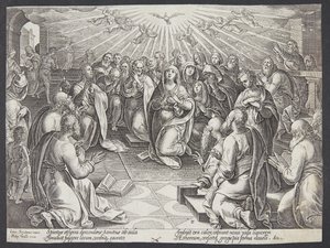 The Descent of the Holy Ghost by Philips Galle