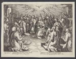 The Descent of the Holy Ghost by Philips Galle