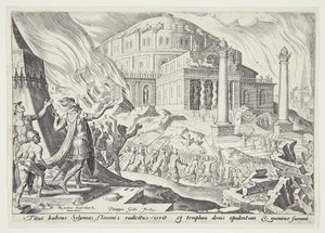 The Destruction of Jerusalem by Emperor Titus by Philips Galle
