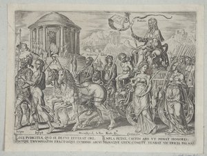 The triumph of chastity by Philips Galle