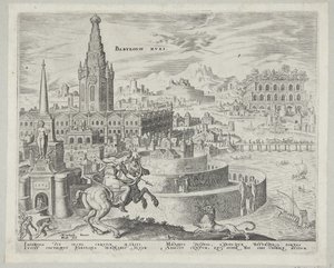 The Walls of Babylon by Philips Galle