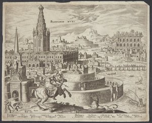 The Walls of Babylon by Philips Galle