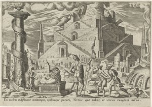Tower of Babel (The Days of Calamity of the Jewish People) by Philips Galle