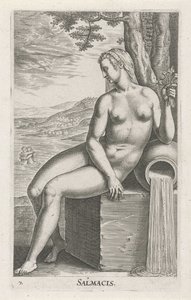Water Nymph Salmacis (Stream and Water Nymphs) by Philips Galle