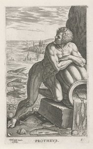 Sea God Proteus by Philips Galle