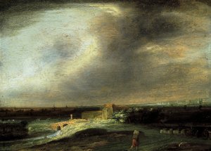 Landscape with a Distant Town by Philips Koninck