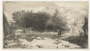 Landscape with a White Fence by Philips Koninck