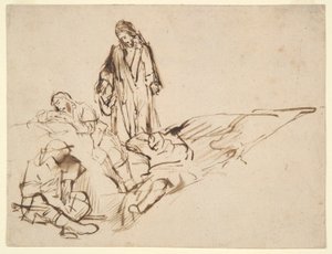 Study of Christ and the Sleeping Apostles by Philips Koninck