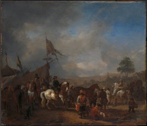 A Horse Fair near an Army Camp by Philips Wouwerman