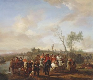 An Army on the March by Philips Wouwerman