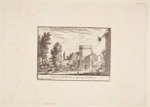 Tomb of Metella or Capo di Bove by Philothée Francois Duflos