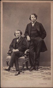 Johannes Brahms and Josef Joachim, 1867 by Photo studio J. Reiner.