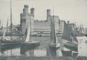 Carnarvon Castle, 1910 by Photochrom Co Ltd of London