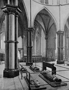 Interior of the Temple Church, City of London by Photochrom Co Ltd of London
