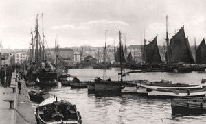 The Barbican, Plymouth, Devon by Photochrom Co Ltd of London