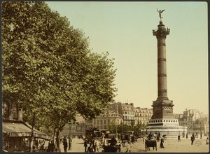 Column of July, Place de la Bastille, Paris, France by Photochrom Zürich