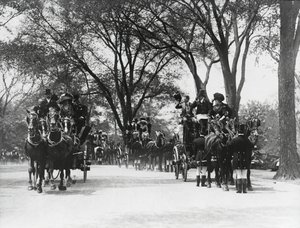 Coaching, Central Park by Photographer American