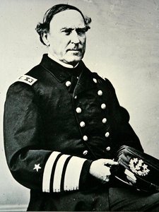 Portrait of David Glasgow Farragut; captured New Orleans in 1862 and Mobile Bay