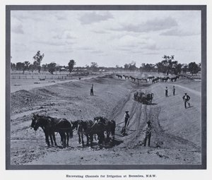 Excavating Channels for Irrigation at Berembea, NSW