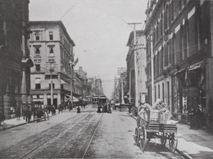Looking Up Yonge Street, Corner of King, Toronto by Photographer Canadian