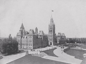 The Central Block, Parliament Buildings, Ottawa by Photographer Canadian