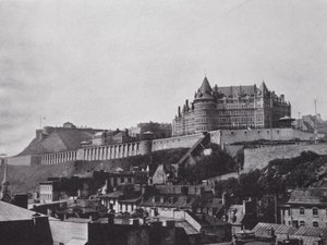 The Chateau and Citadel from Lower Town, Quebec by Photographer Canadian