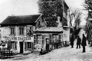 Cabaret des Assasins, le Cabaret du Lapin Agile, Rue des Saules (b/w photo)