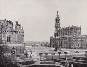 View from Zwinger Wall to Theaterplatz by Photographer German