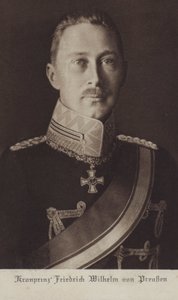 Crown Prince Wilhelm, eldest son of Kaiser Wilhelm II of Germany by Photographer German
