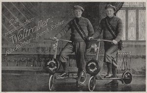 Felix Ruether and Bernhard Ricker, musical scooter riders