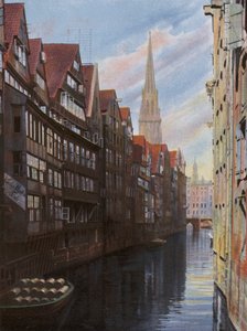 Hamburg: Fleet at Groningerstrasse by Photographer German