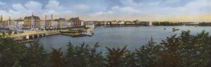 Hamburg: Panorama vom alten und neuen Jungfernstieg by Photographer German