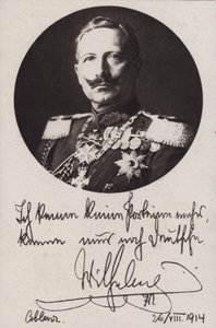 Kaiser Wilhelm II of Germany, First World War propaganda postcard