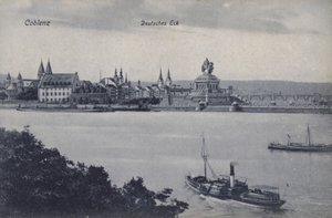 Monument to Kaiser Wilhelm I, Deutsches Eck, Koblenz, Germany