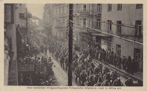 Occupation of Vilnius, Lithuania, by German troops during World War I