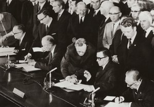 On 3 June 1972 the foreign ministers of the Four Powers signed the final protocol to the Quadripartite Agreement on West Berlin at the building formerly used by the Allied Control Council in the American sector of West Berlin