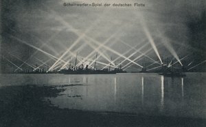 Searchlight display by the German navy