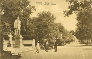 Siegesallee and Statue of Kaiser Wilhelm I, Berlin by Photographer German